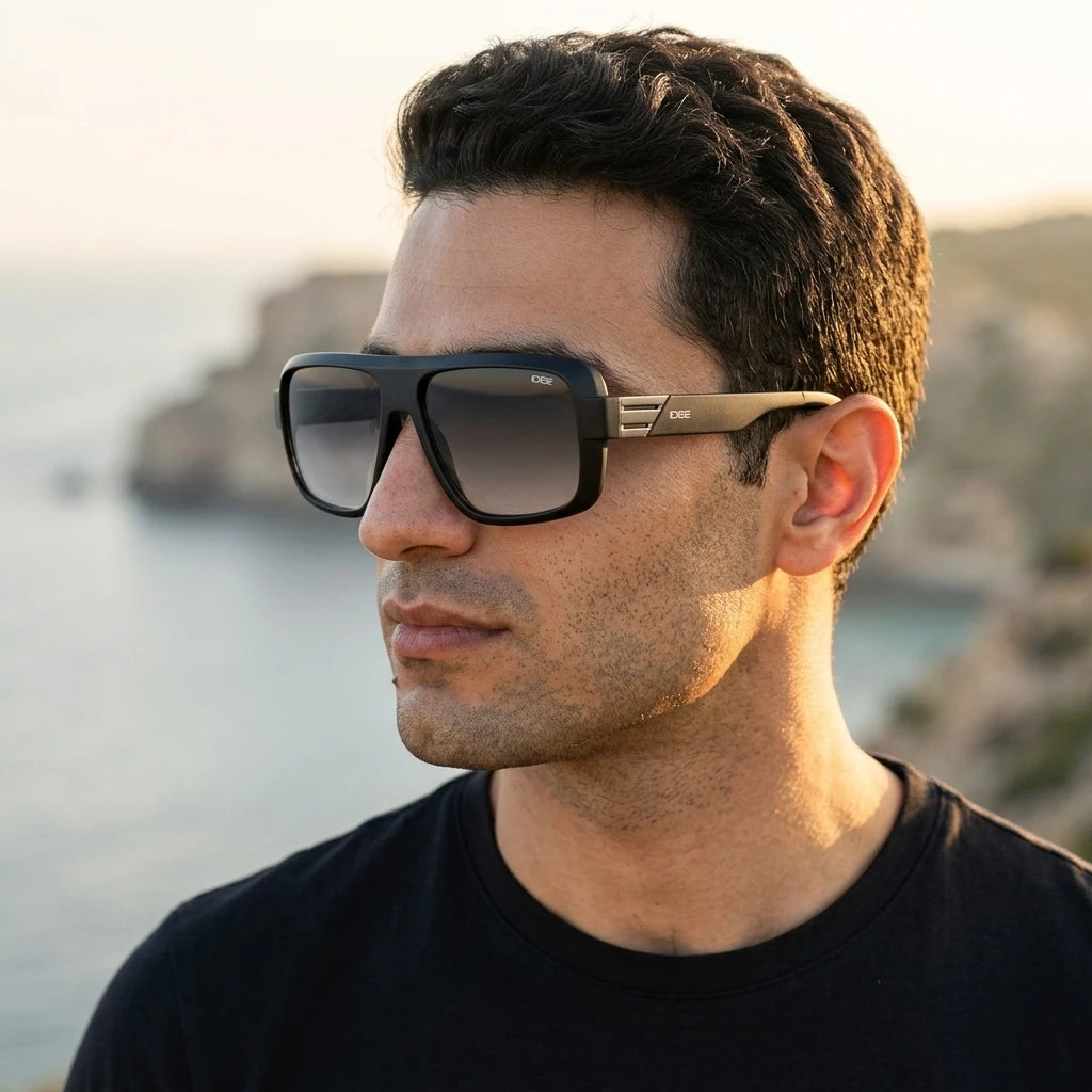 Square sunglasses — On Model - Sunglasses Portrait | Generated by Modelize